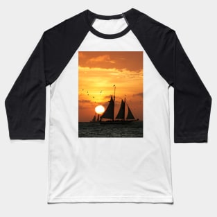 Sunset Sail in Key West II Baseball T-Shirt